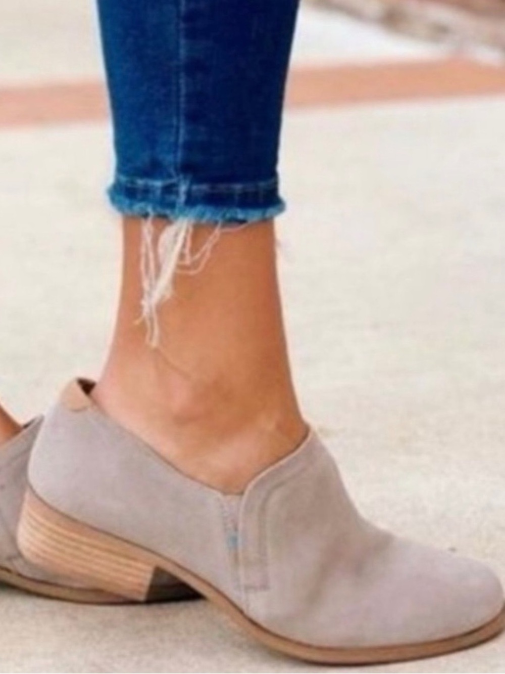 Toms Tan Suede Shaye Low Slip On Booties